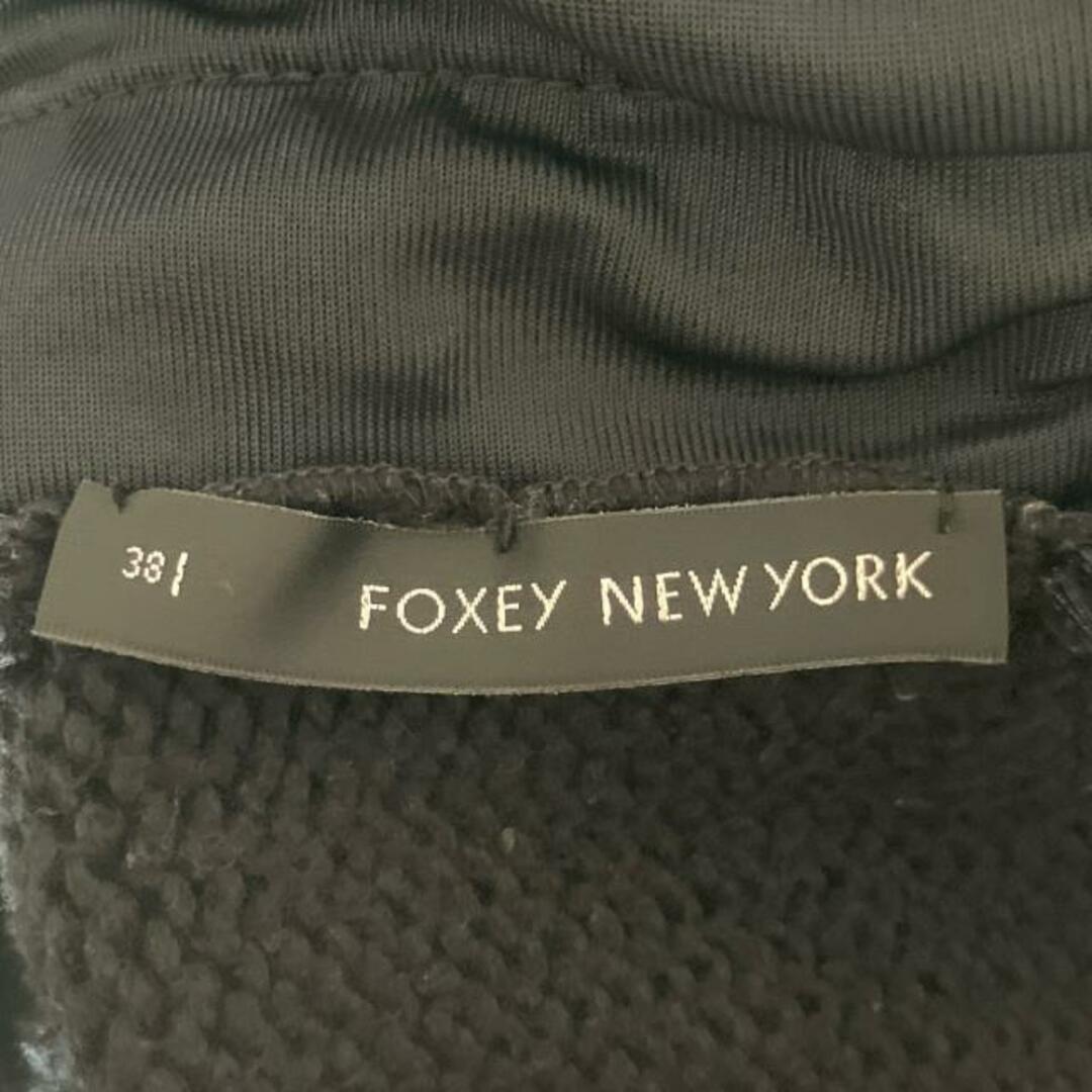 FOXEY NEW YORK(フォクシーニューヨーク) ワンピース サイズ38 M レディース - 黒×白 長袖/ミニ/ニット レディースのワンピース(その他)の商品写真