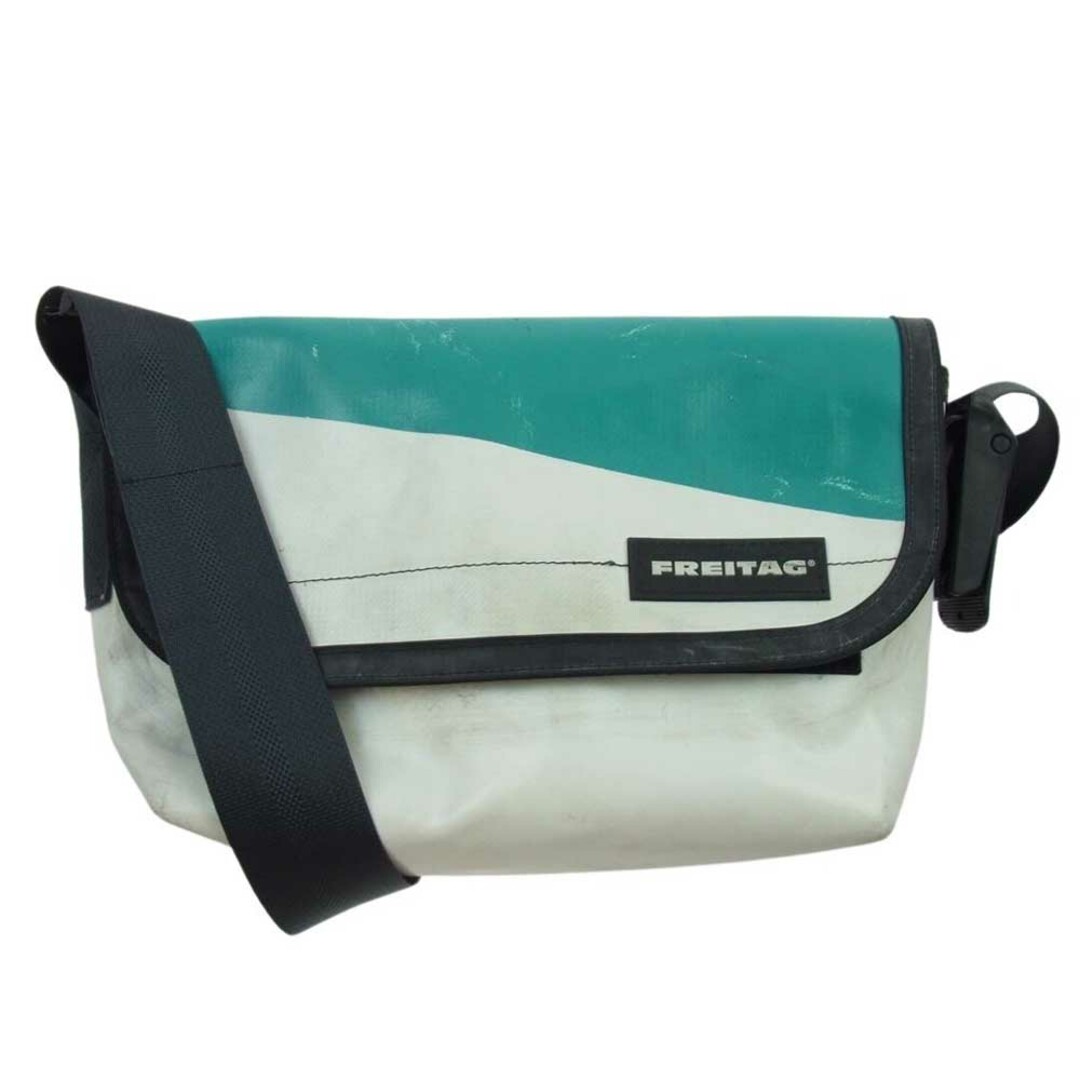 フライターグ FREITAG ショルダーバッグ F41 HAWAII FIVE-O MESSENGER BAG XS ハワイ ファイブ オー メッセンジャー ショルダーバッグ 2トーンカラー ホワイト系 グリーン系 エメラルドグリーン系【中古】 メンズのバッグ(ショルダーバッグ)の商品写真