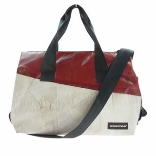 フライターグ FREITAG ボストンバッグ F45 LOIS SPORTS BAG スポーツ バッグ  ボストン 2WAY 2トーンカラー ホワイト系 赤茶色系【中古】(ボストンバッグ)