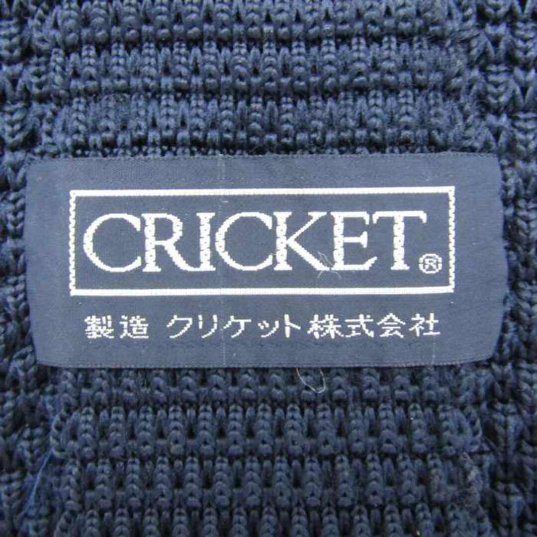 クリケット ブランド ネクタイ ニットタイ 無地 日本製 PO  メンズ ネイビー CRICKET メンズのファッション小物(ネクタイ)の商品写真