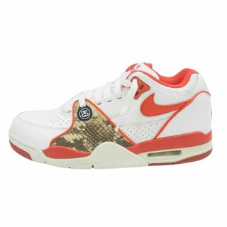 ナイキ(NIKE)のNIKE ナイキ スニーカー FD6475-101 × Stussy ステューシー Air Flight 89 Low SP White Habanero Red エアフライト89 ロー SP ホワイト ハバネロレッド スニーカー ホワイト系 レッド系 27.5cm【新古品】【未使用】【中古】(スニーカー)