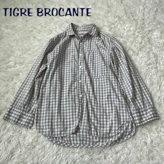 ティグルブロカンテ(TIGRE BROCANTE)のTIGRE ティグルブロカンテ　ギンガム　チェック　シャツ　グレー(シャツ/ブラウス(長袖/七分))