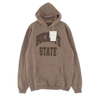 THE FLAT HEAD ザフラットヘッド パーカー CL-PS102 BUCKEYE STATE SWEAT PARKA プリント プルオーバー フーディ パーカー ブラウン系 XL【美品】【中古】