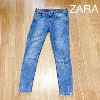 ザラ(ZARA)のZARA BASIC ストレッチダメージデニム(デニム/ジーンズ)