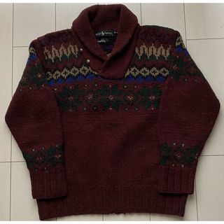 ポロラルフローレン(POLO RALPH LAUREN)の90s POLO ラルフローレン native hand knit コンチョ M(ニット/セーター)