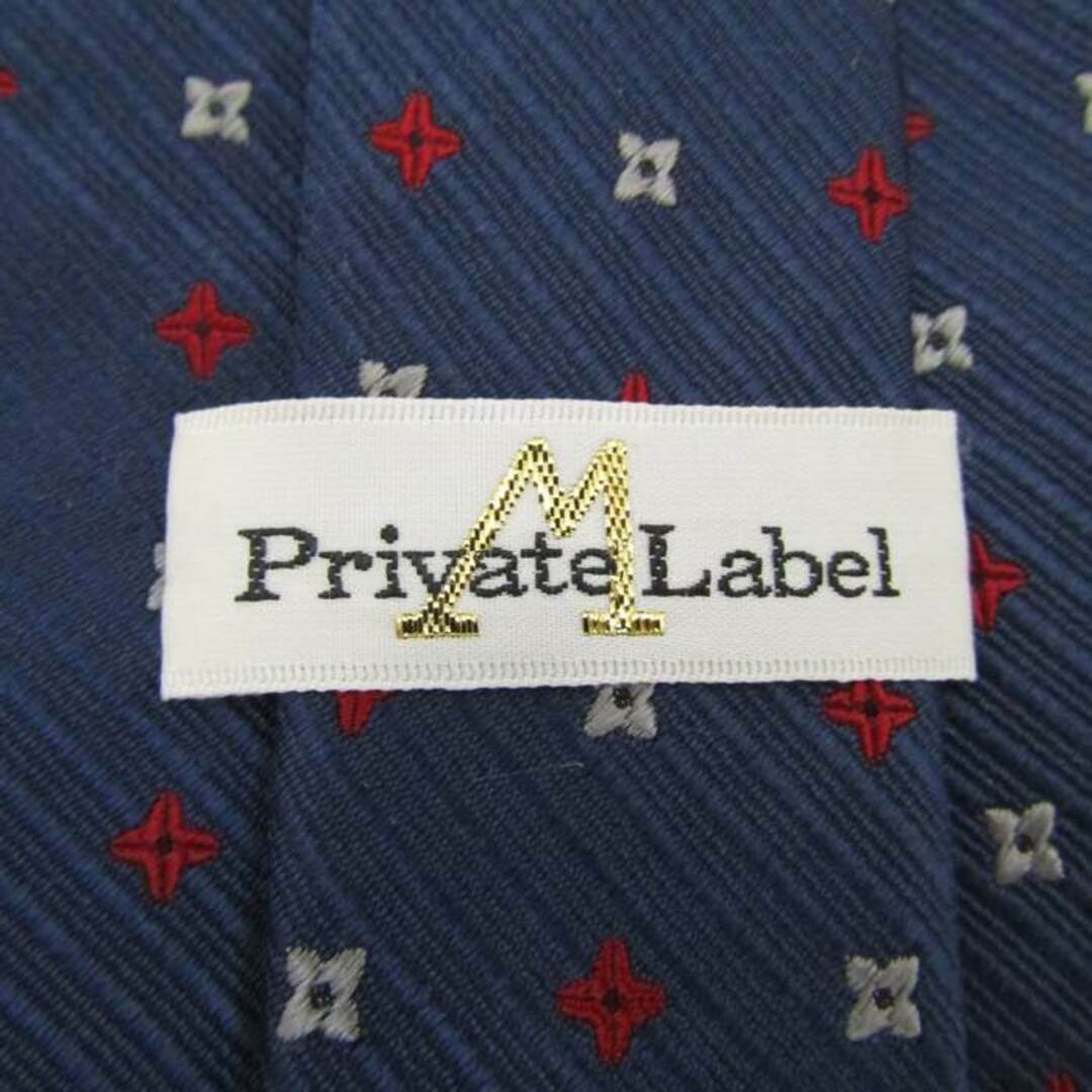 PRIVATE LABEL(プライベートレーベル)のプライベートレーベル ブランド ネクタイ ストライプ柄 小紋柄 シルク 日本製 PO  メンズ ネイビー PRIVATE LABEL メンズのファッション小物(ネクタイ)の商品写真
