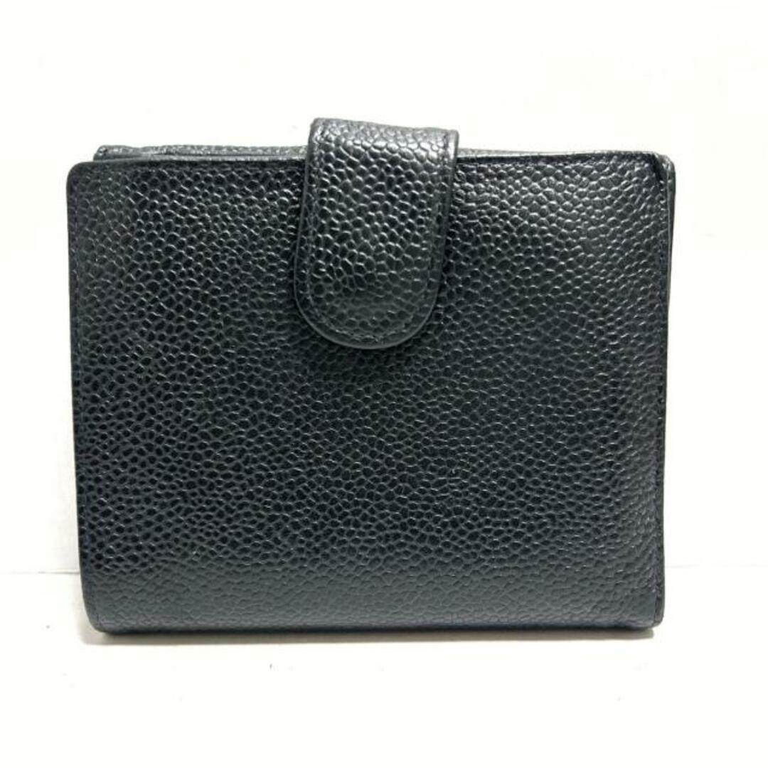 CHANEL(シャネル)のCHANEL(シャネル) Wホック財布 - 黒 ココマーク キャビアスキン レディースのファッション小物(財布)の商品写真