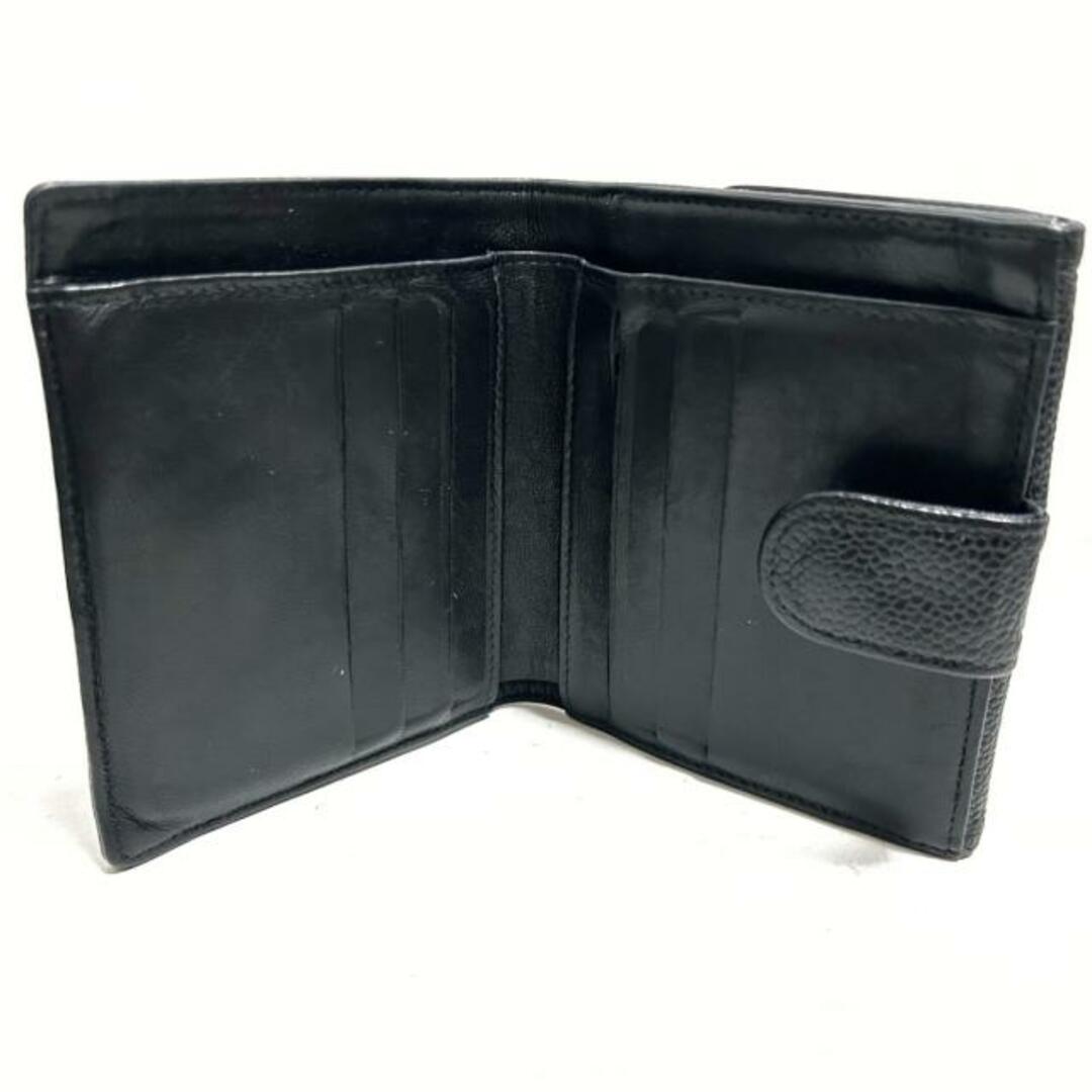 CHANEL(シャネル)のCHANEL(シャネル) Wホック財布 - 黒 ココマーク キャビアスキン レディースのファッション小物(財布)の商品写真