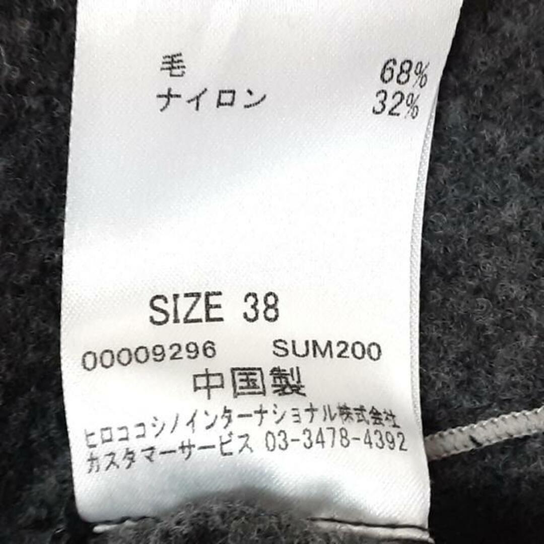 HIROKO KOSHINO(ヒロココシノ)のHIROKO KOSHINO(ヒロココシノ) 長袖カットソー サイズ38 M レディース美品  - グレー ハイネック レディースのトップス(カットソー(長袖/七分))の商品写真