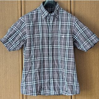 バーバリーブラックレーベル(BURBERRY BLACK LABEL)のバーバリーブラックレーベル　半袖シャツ　ノバチェック　ピンク　BURBERRY(シャツ)