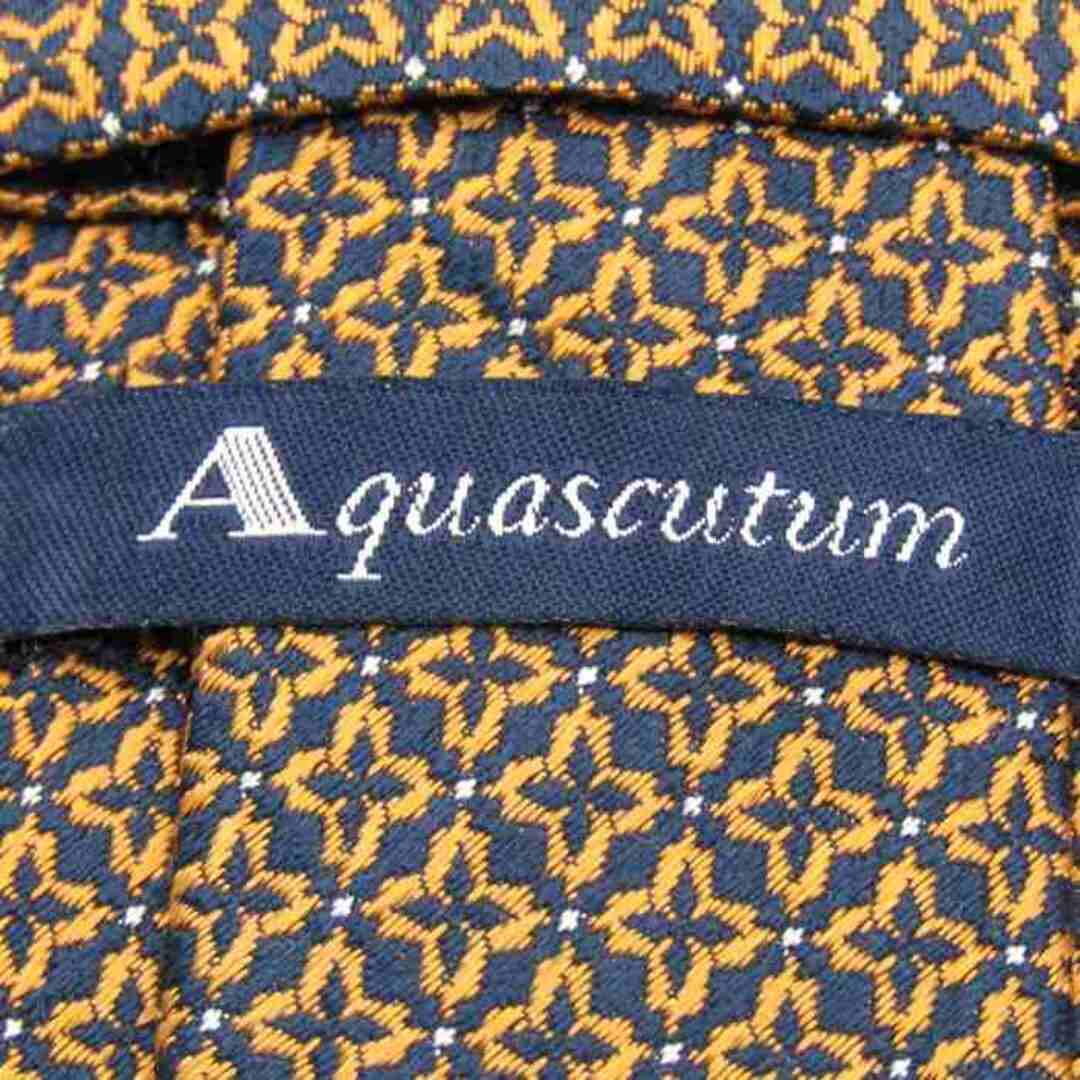 AQUA SCUTUM(アクアスキュータム)のアクアスキュータム ブランド ネクタイ 小紋柄 ドット 格子柄 シルク PO  メンズ ネイビー Aquascutum メンズのファッション小物(ネクタイ)の商品写真