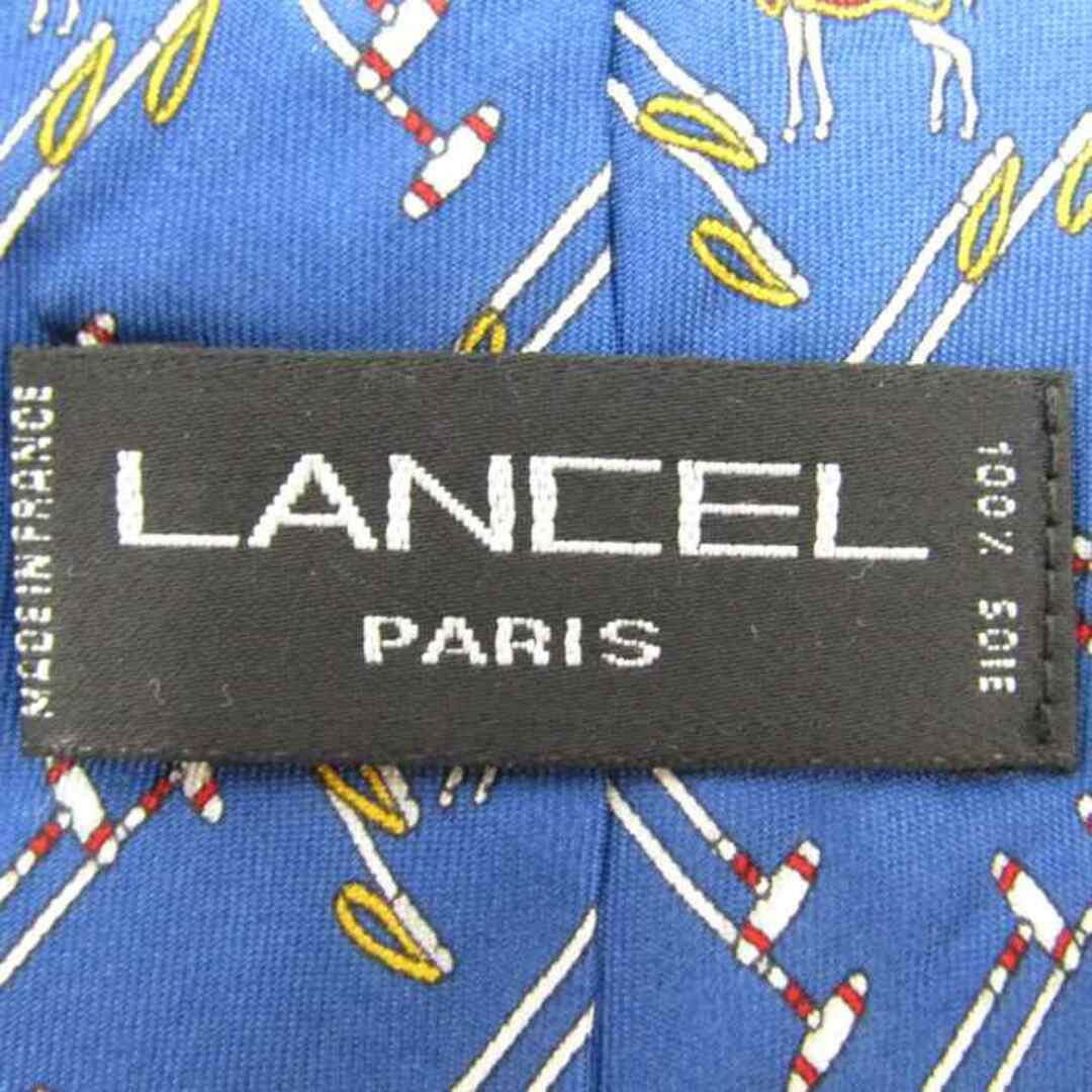 LANCEL(ランセル)のランセル ブランド ネクタイ 総柄 乗馬 馬具 シルク フランス製 PO  メンズ ネイビー LANCEL メンズのファッション小物(ネクタイ)の商品写真