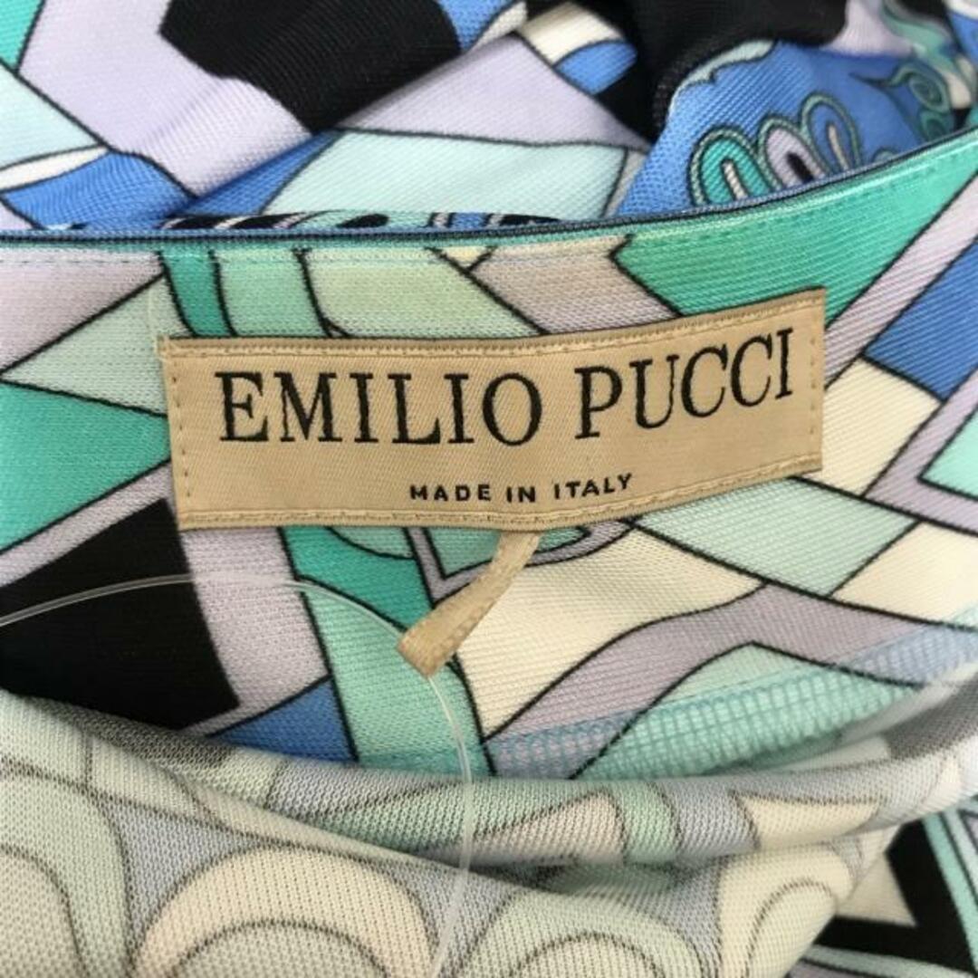 EMILIO PUCCI(エミリオプッチ)のEMILIO PUCCI(エミリオプッチ) 長袖カットソー サイズ38 S レディース - ライトグリーン×ブルー×マルチ レディースのトップス(カットソー(長袖/七分))の商品写真