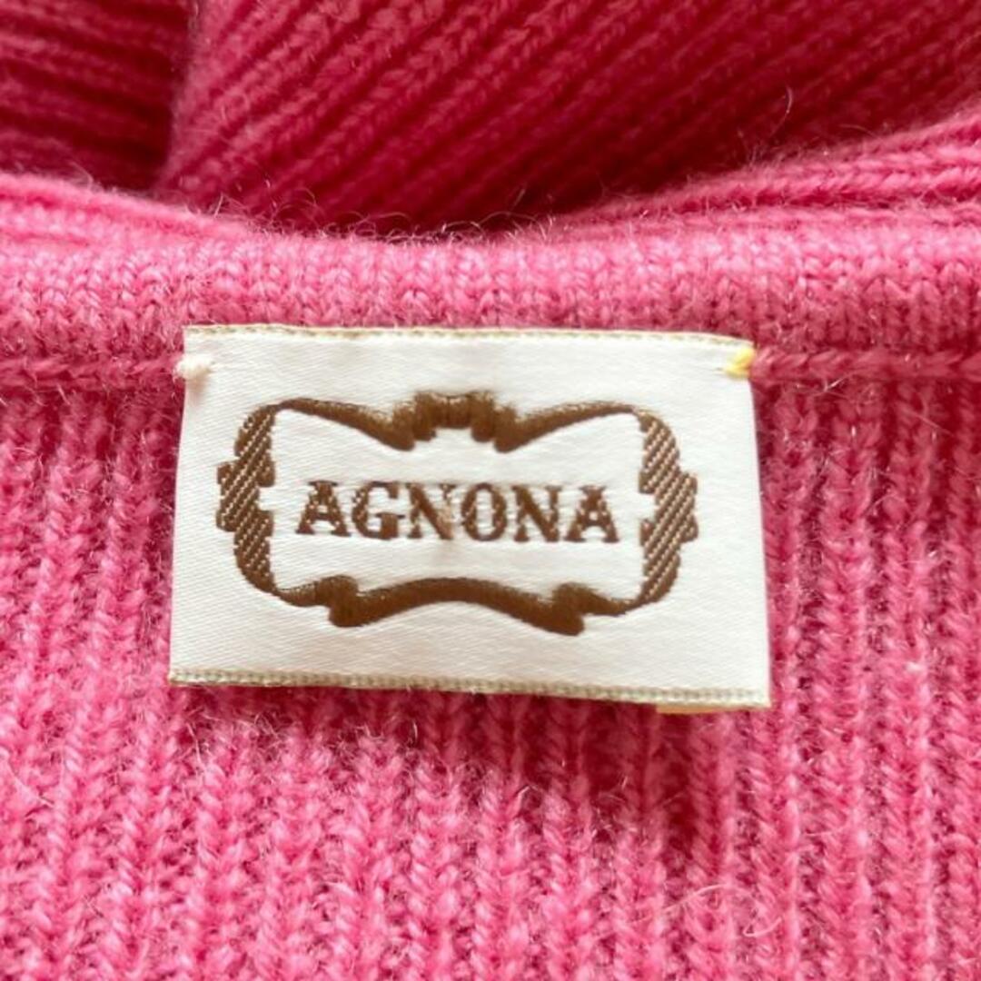 Agnona(アニオナ)のAGNONA(アニオナ) 七分袖セーター サイズ42 L レディース - ピンク カシミヤ レディースのトップス(ニット/セーター)の商品写真