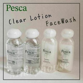 Pesca（ペスカ）クリアローション & フェイスウォッシュ 100mL 計4本(化粧水/ローション)