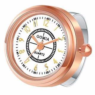 色:ローズゴールド指輪 時計 レディース フリーサイズ アンティーク 3AT(腕時計)