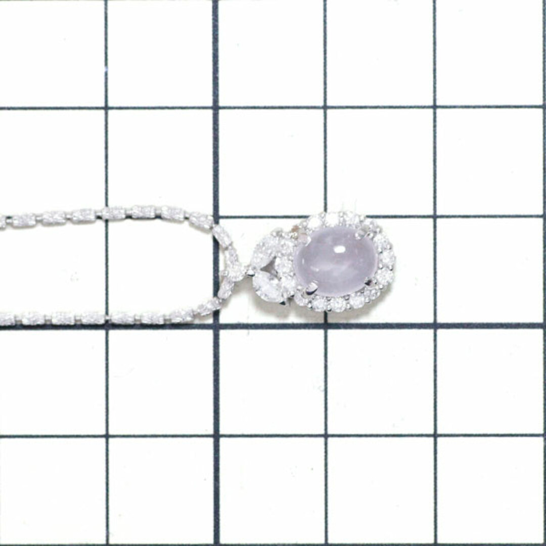 K18WG ハックマナイト ダイヤモンド ペンダントネックレス 0.84ct D0.43ct レディースのアクセサリー(ネックレス)の商品写真