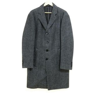 アルマーニ コレツィオーニ(ARMANI COLLEZIONI)のARMANICOLLEZIONI(アルマーニコレッツォーニ) コート サイズ48(I) XL レディース - グレー×アイボリー×黒 長袖/チェスターコート/ヘリンボーン/秋/冬(その他)