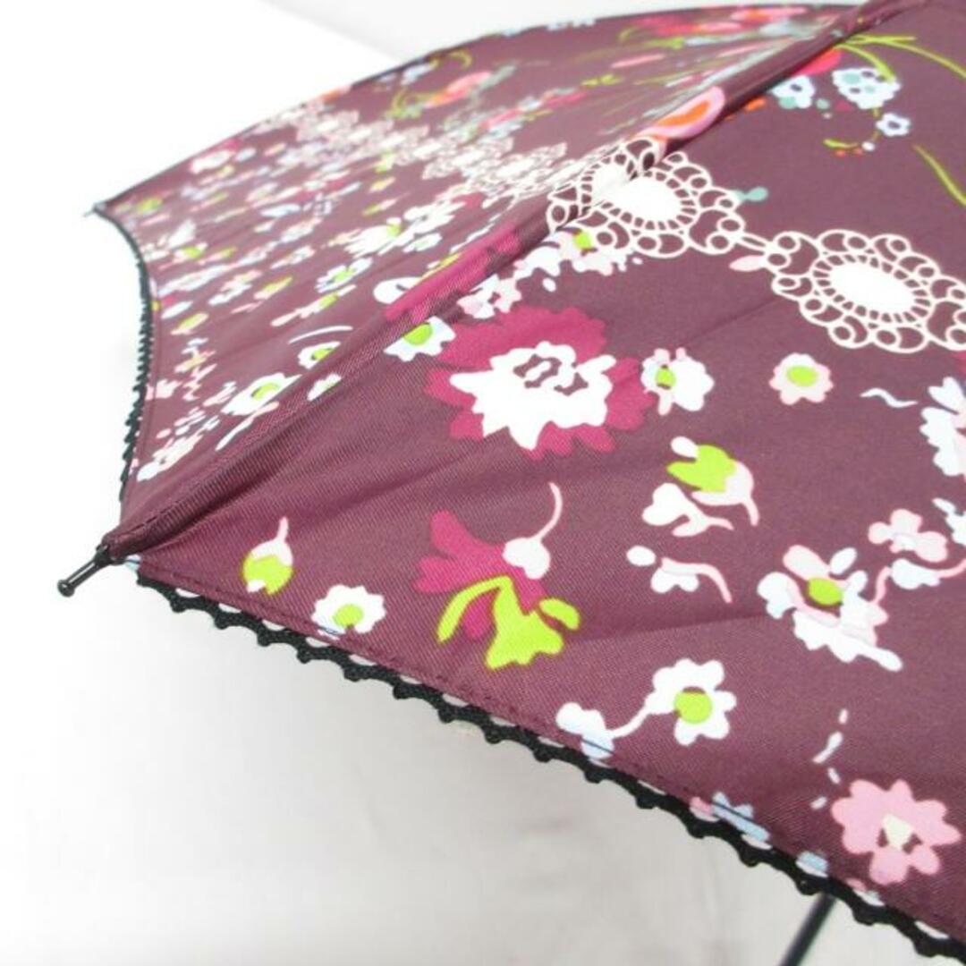 ANNA SUI(アナスイ)のANNA SUI(アナスイ) 折りたたみ傘美品  - エンジ×ピンク×マルチ 化学繊維 レディースのファッション小物(傘)の商品写真