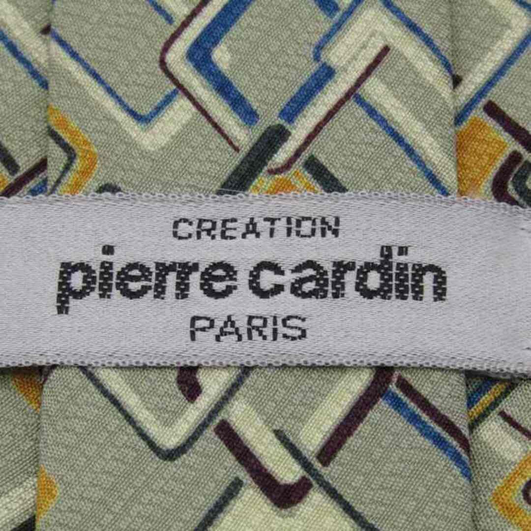 pierre cardin(ピエールカルダン)のピエールカルダン ブランド ネクタイ 格子柄 パネル柄 シルク PO  メンズ グレー Pierre Cardin メンズのファッション小物(ネクタイ)の商品写真