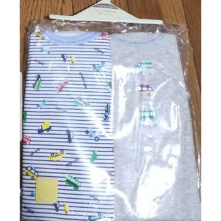 マザウェイズ(motherways)のmotherways　0-3M　62cm　半袖　ロンパース　肌着　２枚セット(ロンパース)