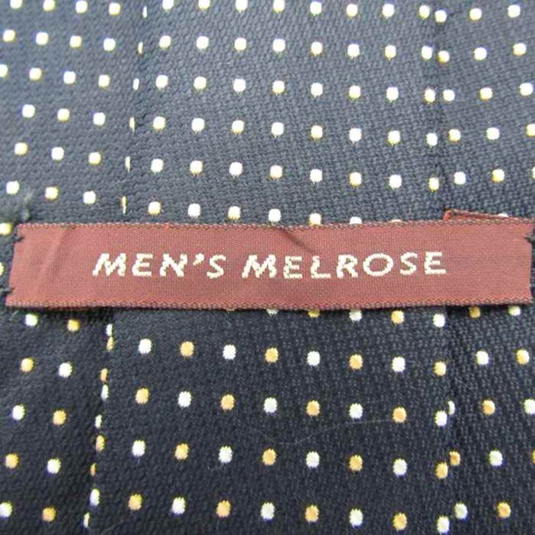 MEN'S MELROSE(メンズメルローズ)のメンズメルローズ ブランド ネクタイ ドット シルク 日本製 PO  メンズ ブラック MEN'S MELROSE メンズのファッション小物(ネクタイ)の商品写真