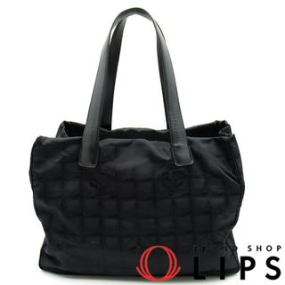 シャネル(CHANEL)のシャネル ニュートラベルライントートMM  A15991 ナイロン/カーフ レディーストートバッグ
 ブラック【中古】(トートバッグ)