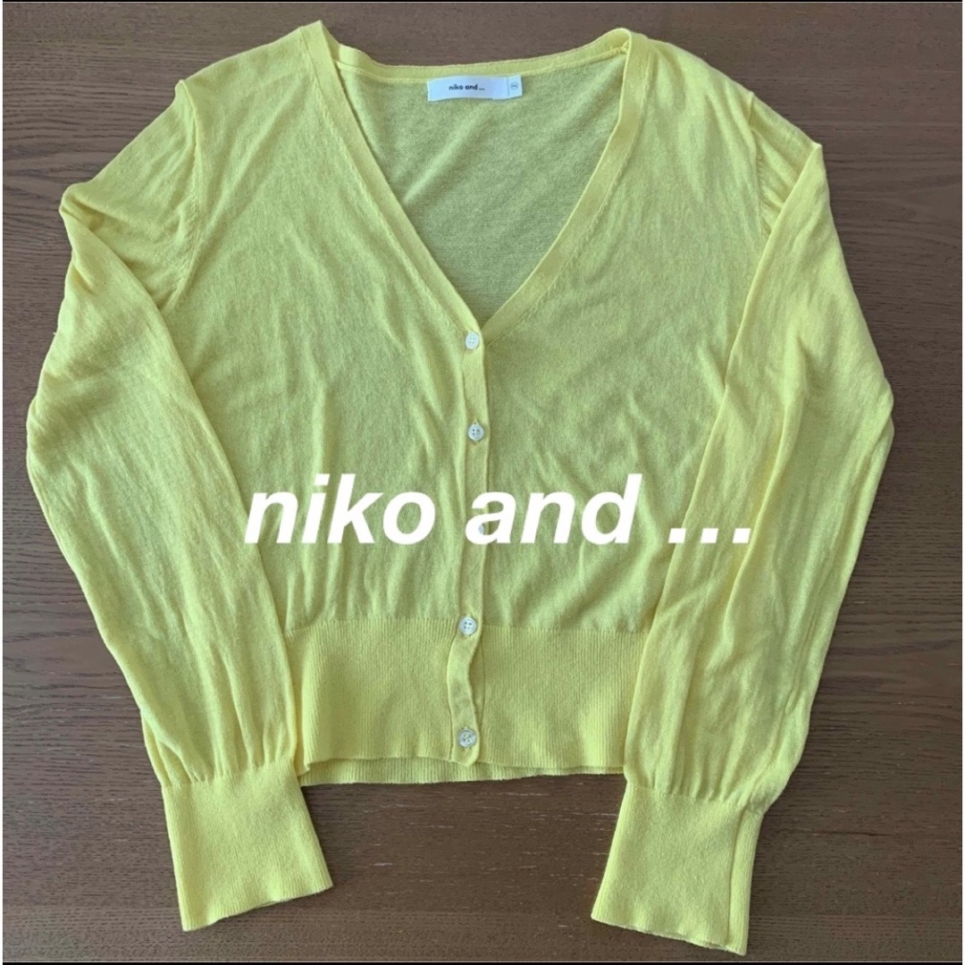 niko and...(ニコアンド)のniko and ニコアンド  カーディガン　イエロー レディースのトップス(カーディガン)の商品写真