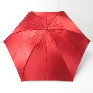 サンローラン(Saint Laurent)のYvesSaintLaurent(イヴサンローラン) 折りたたみ傘 - レッド 化学繊維(傘)