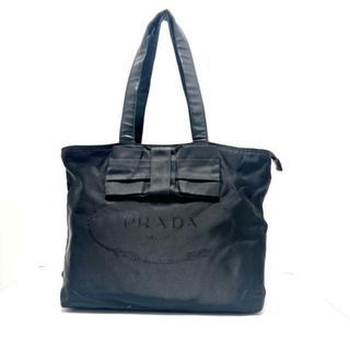 プラダ(PRADA)のPRADA(プラダ) ショルダーバッグ ロゴジャガードフィオッコ 1BG052 黒 リボン ナイロン×レザー(ショルダーバッグ)