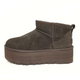 アグ(UGG)のUGG(アグ) ショートブーツ 24 レディース クラシック ウルトラ ミニ プラットフォーム 1135092 ダークブラウン ムートン(ブーツ)