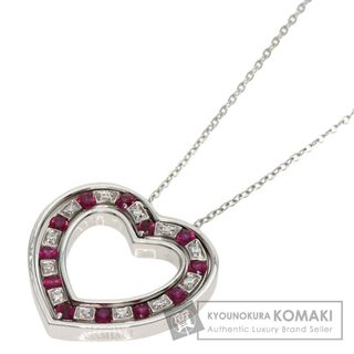 Damiani ベルエポック ハート ルビー ダイヤモンド ネックレス K18WG レディース