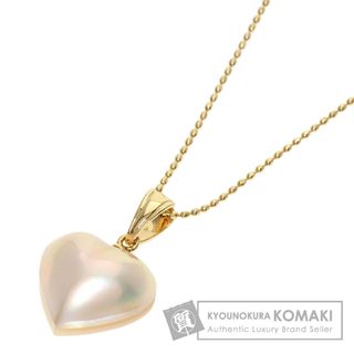 タサキ(TASAKI)のTASAKI マベパール 真珠 ハートモチーフ ネックレス K18WG レディース(ネックレス)