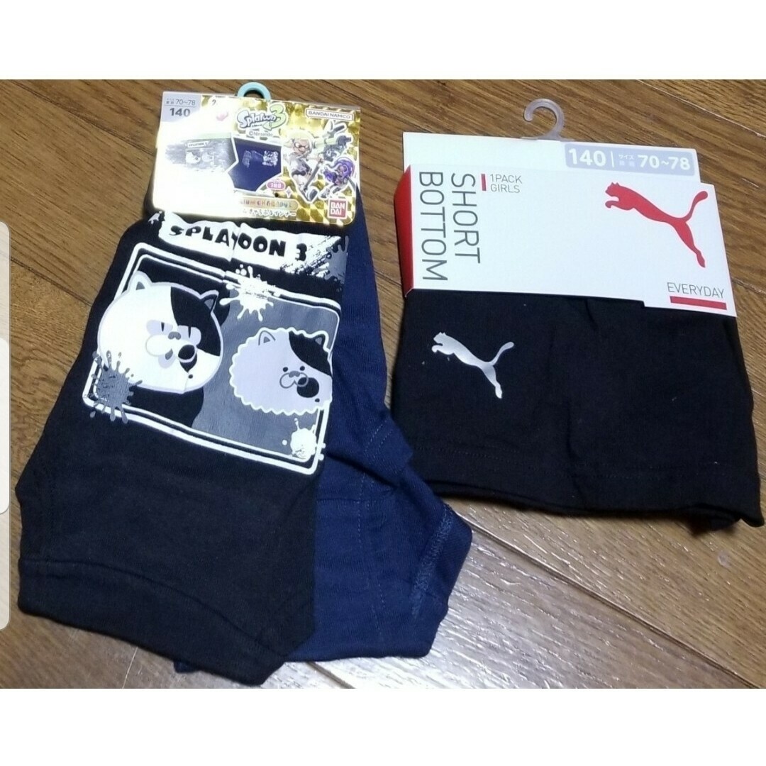 PUMA(プーマ)の140cm　PUMA　プーマ　ショートパンツ　スプラトゥーン3　ショーツ　２枚 キッズ/ベビー/マタニティのキッズ服女の子用(90cm~)(下着)の商品写真