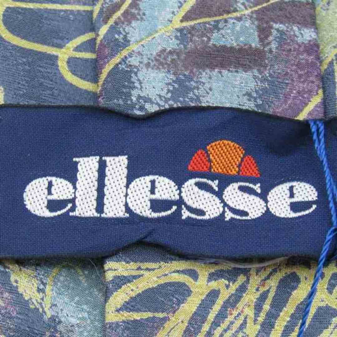 ellesse(エレッセ)のエレッセ ブランド ネクタイ 総柄 パネル柄 シルク 未使用タグ付 PO  メンズ ネイビー ellesse メンズのファッション小物(ネクタイ)の商品写真