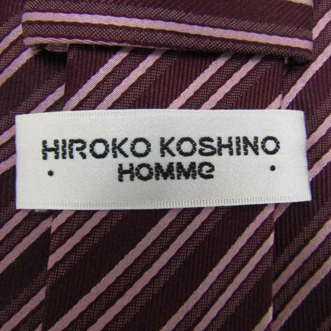 HIROKO KOSHINO(ヒロココシノ)のヒロココシノ ブランド ネクタイ ストライプ柄 シルク PO  メンズ ワインレッド HIROKO KOSHINO メンズのファッション小物(ネクタイ)の商品写真