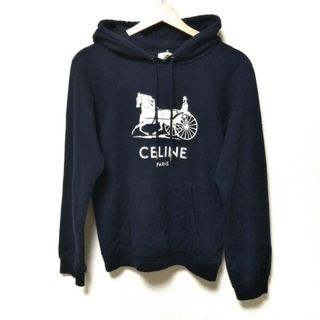 CELINE(セリーヌ) パーカー サイズM レディース美品  - ネイビー 長袖/プルオーバー/馬車