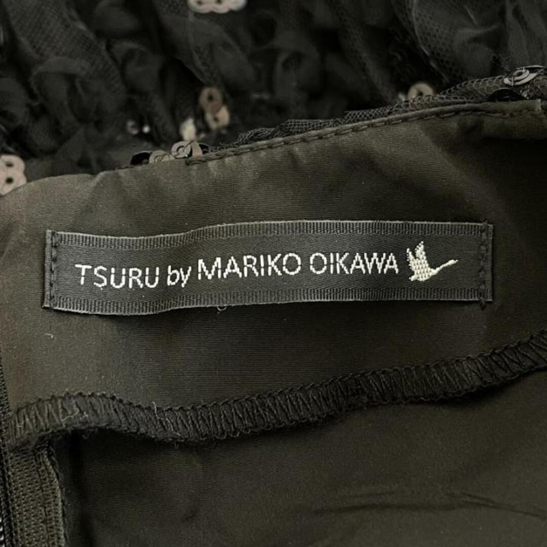TSURU by Mariko Oikawa(ツルバイマリコオイカワ)のTSURU BY MARIKO OIKAWA(ツルバイマリコオイカワ) チュニック サイズF レディース美品  - 黒 クルーネック/七分袖/スパンコール レディースのトップス(チュニック)の商品写真