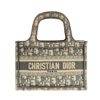 クリスチャンディオール(Christian Dior)のDIOR/ChristianDior(ディオール/クリスチャンディオール) トートバッグ ブックトートミニバッグ アイボリー×グレー ジャガード(トートバッグ)