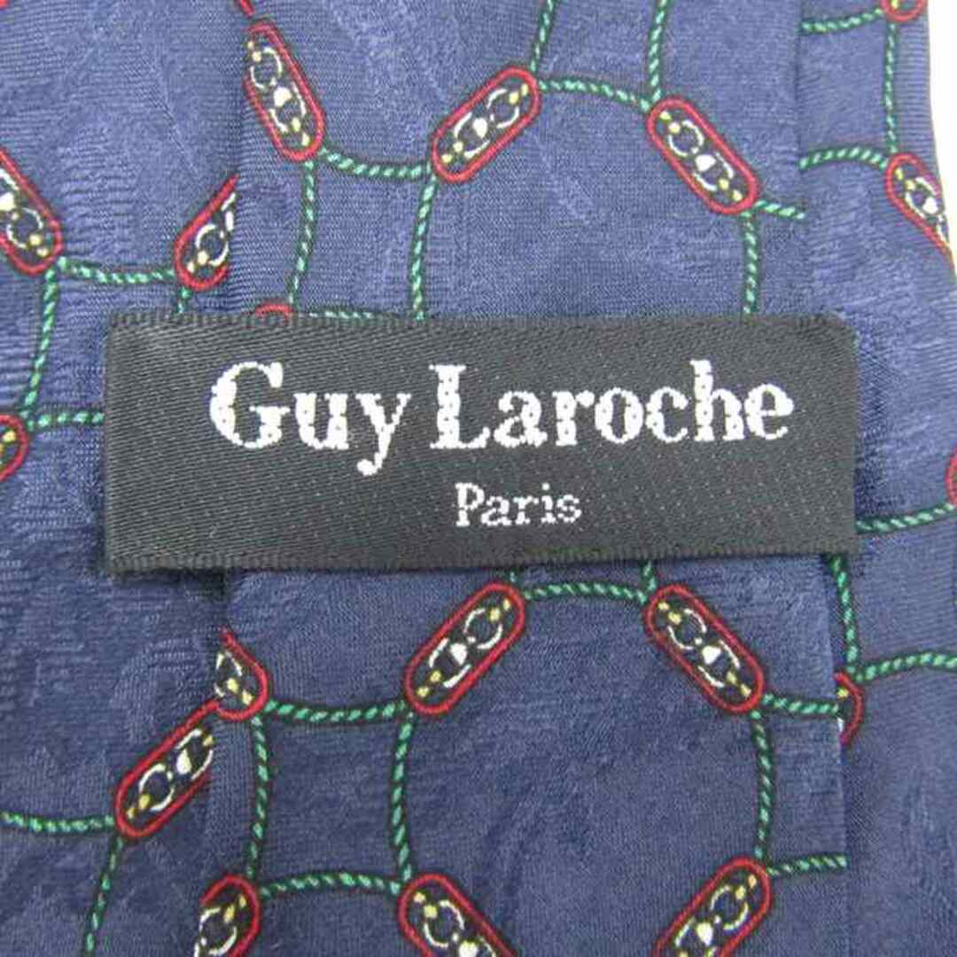 Guy Laroche(ギラロッシュ)のギラロッシュ ブランド ネクタイ ドット パネル柄 シルク PO  メンズ ネイビー Guy Laroche メンズのファッション小物(ネクタイ)の商品写真