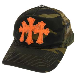 クロムハーツ(Chrome Hearts)のCHROME HEARTS クロムハーツ CEMETERY TRUCKER CAP セメタリークロスパッチトラッカーキャップ 帽子 オレンジ/カモ(キャップ)