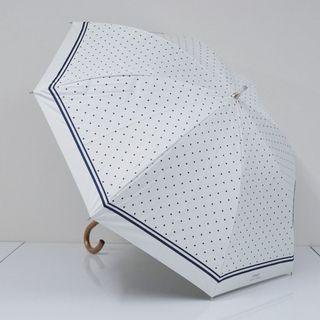 ポロラルフローレン(POLO RALPH LAUREN)の日傘 Polo Ralph Lauren ポロラルフローレン USED品 ホワイト ドット 晴雨兼用 UV 遮光 50cm S0663(傘)