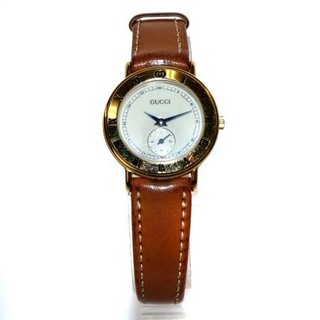 グッチ(Gucci)のグッチ スモールセコンド 腕時計 クオーツ アナログ 茶色 3000.2.L(腕時計)