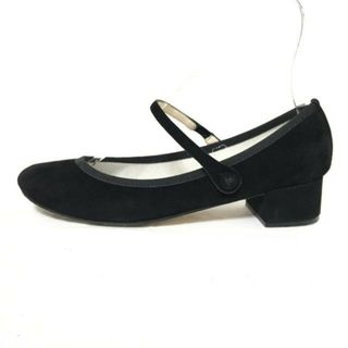 レペット(repetto)のrepetto(レペット) パンプス 39 レディース - 黒 スエード×化学繊維(ハイヒール/パンプス)