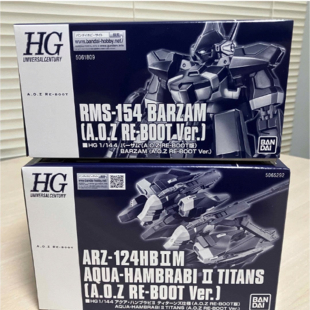 BANDAI(バンダイ)のガンプラ　HGバーザム(AOZ) HGアクアハンブラビ(AOZ) エンタメ/ホビーのおもちゃ/ぬいぐるみ(模型/プラモデル)の商品写真