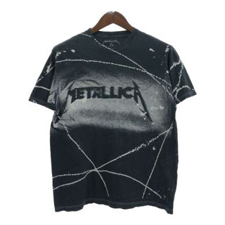 METALLICA メタリカ 半袖Ｔシャツ バンドT ロゴ ブラック (メンズ M) 中古 古着 Q6034(Tシャツ/カットソー(半袖/袖なし))