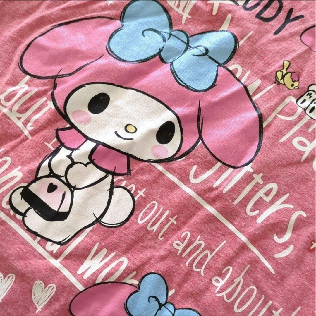 マイメロディ(マイメロディ)の中古☆匿名発送☆マイメロディ 120cm 半袖Tシャツ ラメプリント加工 ピンク キッズ/ベビー/マタニティのキッズ服女の子用(90cm~)(Tシャツ/カットソー)の商品写真