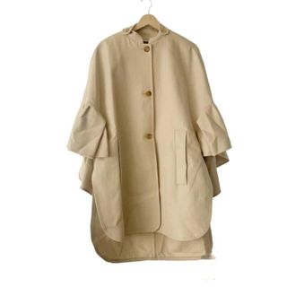 マックスマーラ(Max Mara)のMax Mara(マックスマーラ) ポンチョ サイズF レディース - ベージュ フリル/春/秋(ポンチョ)