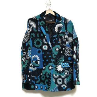 デシグアル(DESIGUAL)のDesigual(デシグアル) ジャケット サイズL レディース美品  - 黒×ブルー×マルチ 長袖/秋/冬(その他)