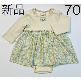 新品　nicorito 花柄ワンピース　70(ワンピース)